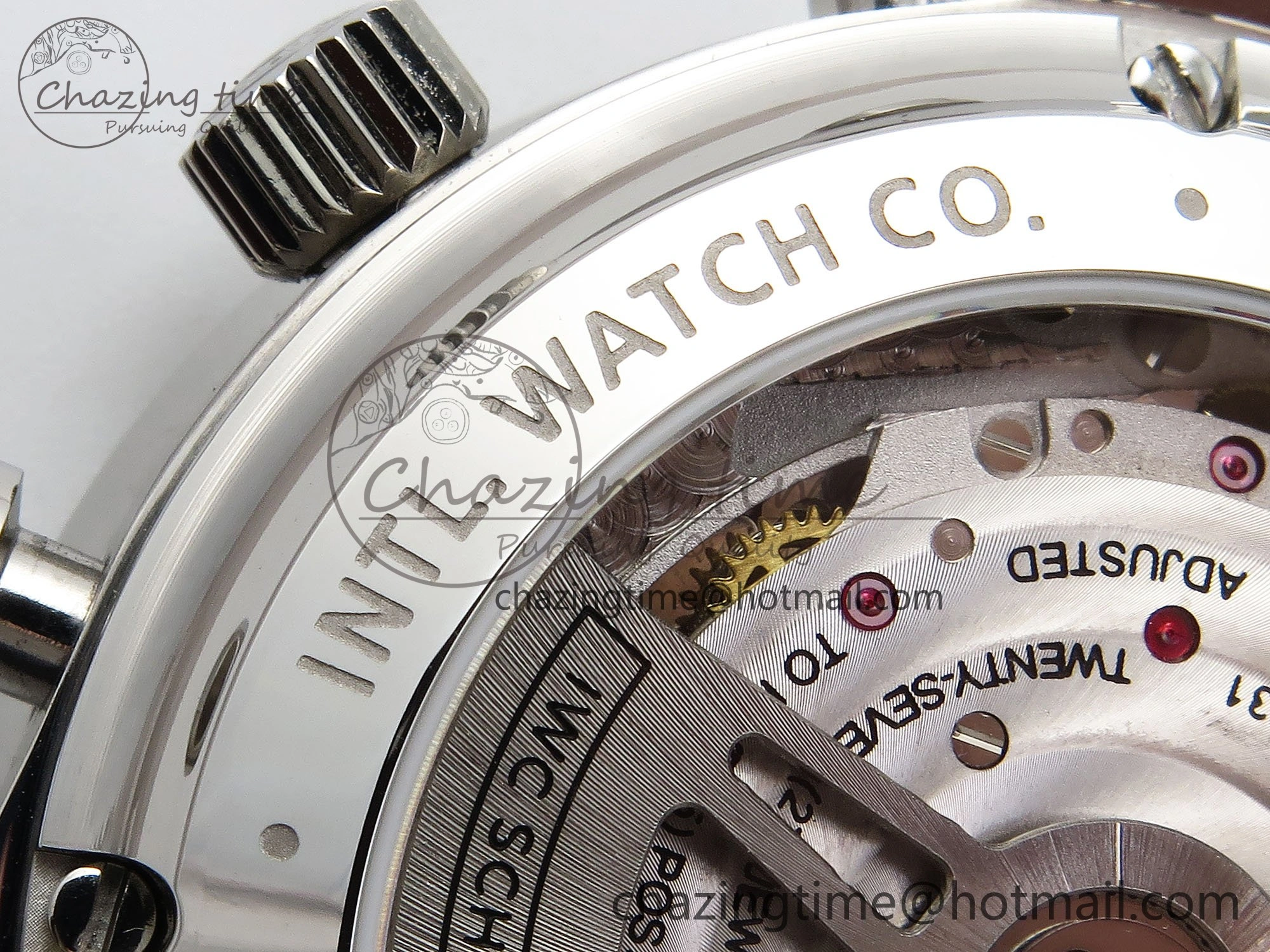 WrinkleFree Portuguese Chrono IW3716 Z+F 1:1 Best Edition Red Dial on Red Rubber Strap A 7015