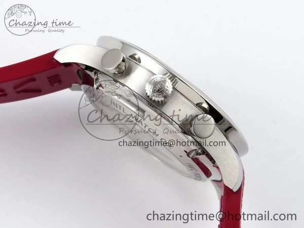 WrinkleFree Portuguese Chrono IW3716 Z+F 1:1 Best Edition Red Dial on Red Rubber Strap A 7015