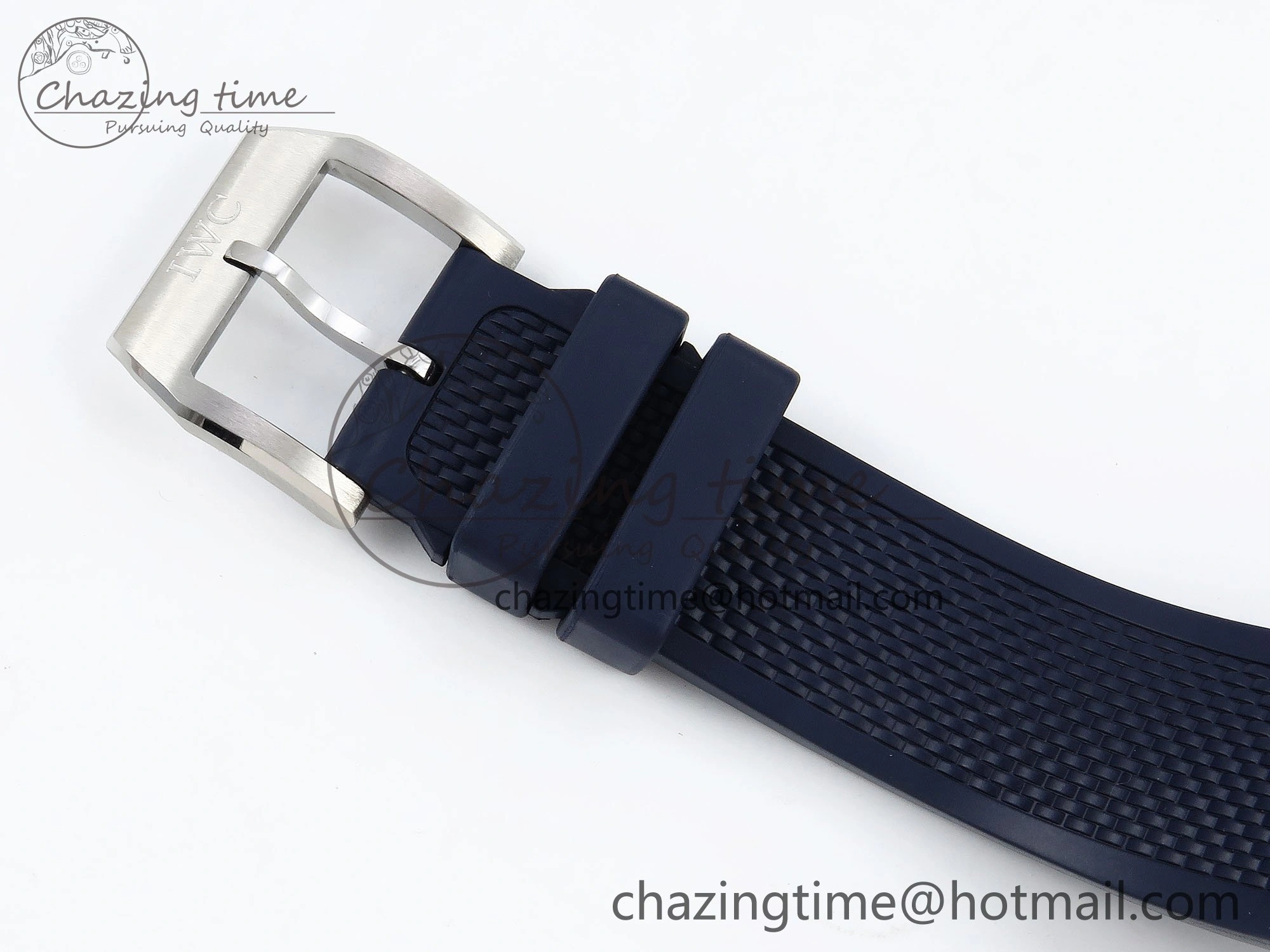 Portuguese Chrono IW3716 Z+F 1:1 Best Edition White Dial on Blue Rubber Strap A Packable 7016