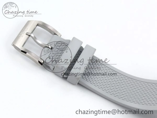 Lightweight Portuguese Chrono IW3716 Z+F 1:1 Best Edition White Dial on Gray Rubber Strap A 7014