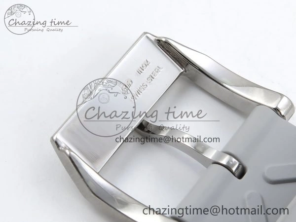 Lightweight Portuguese Chrono IW3716 Z+F 1:1 Best Edition White Dial on Gray Rubber Strap A 7014