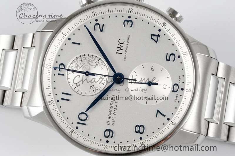 Seasonal Portuguese Chrono IW3716 ZF 1:1 Best Edition White Dial on SS Bracelet A 7037