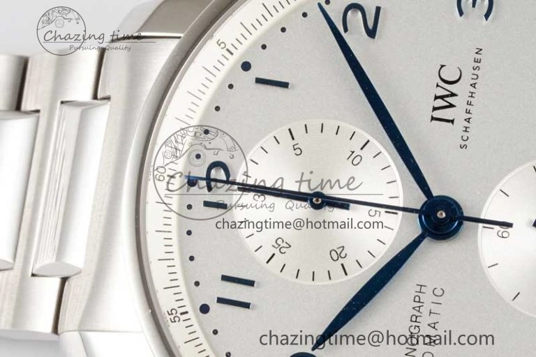 Seasonal Portuguese Chrono IW3716 ZF 1:1 Best Edition White Dial on SS Bracelet A 7037