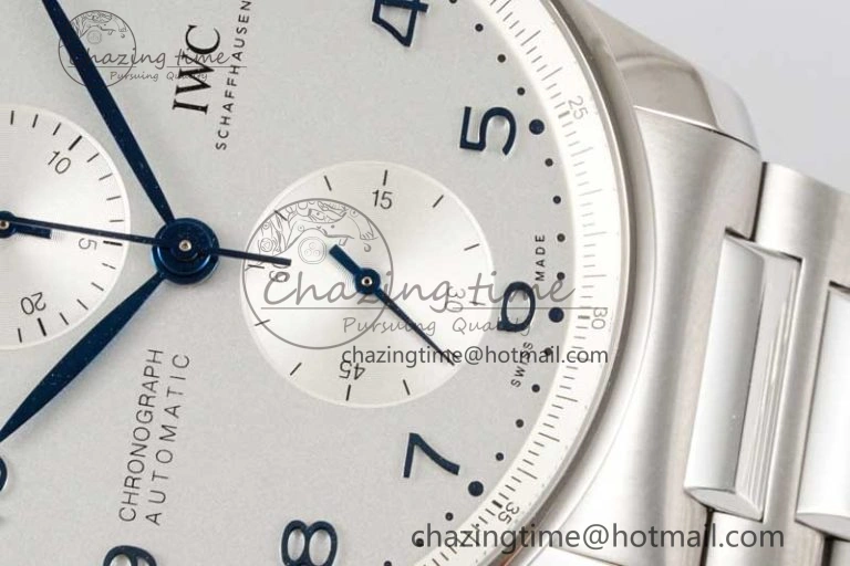 Seasonal Portuguese Chrono IW3716 ZF 1:1 Best Edition White Dial on SS Bracelet A 7037