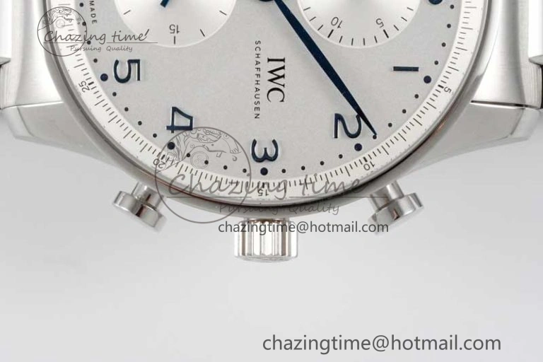 Seasonal Portuguese Chrono IW3716 ZF 1:1 Best Edition White Dial on SS Bracelet A 7037
