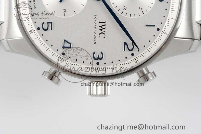 Seasonal Portuguese Chrono IW3716 ZF 1:1 Best Edition White Dial on SS Bracelet A 7037