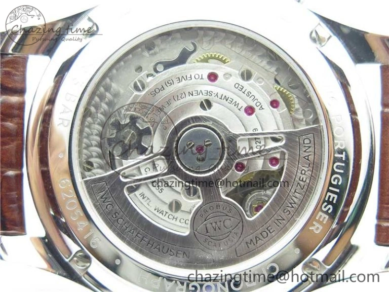 WrinkleFree Portuguese Chrono IW371604 ZF 1:1 Best Edition White Dial on Brown Leather Strap A 7102
