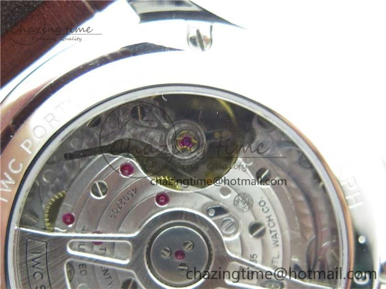 WrinkleFree Portuguese Chrono IW371604 ZF 1:1 Best Edition White Dial on Brown Leather Strap A 7102