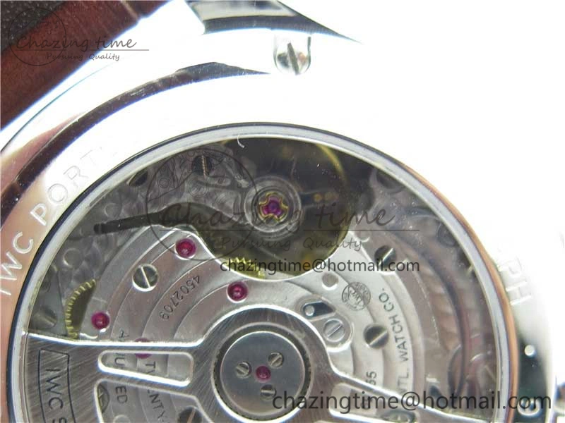 WrinkleFree Portuguese Chrono IW371604 ZF 1:1 Best Edition White Dial on Brown Leather Strap A 7102