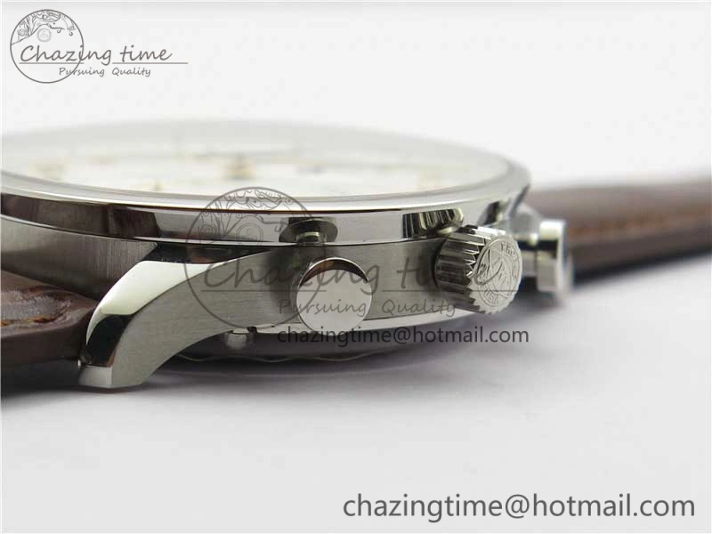 WrinkleFree Portuguese Chrono IW371604 ZF 1:1 Best Edition White Dial on Brown Leather Strap A 7102