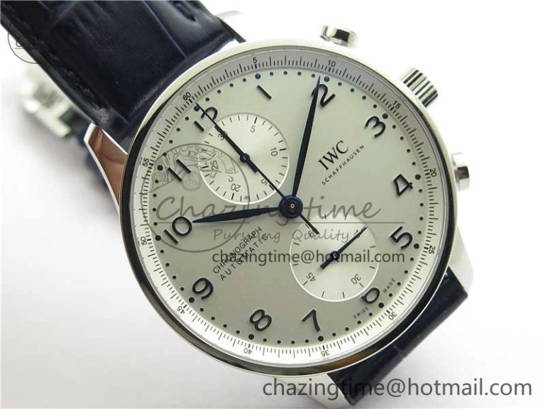 UrbanStyle Portuguese Chrono IW371605 ZF 1:1 Best Edition White Dial on Black Leather Strap A 7101