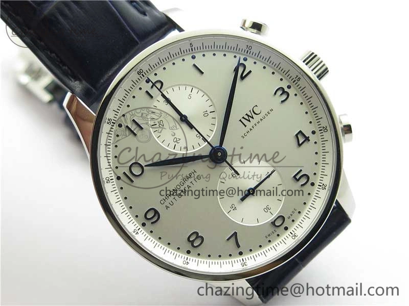UrbanStyle Portuguese Chrono IW371605 ZF 1:1 Best Edition White Dial on Black Leather Strap A 7101