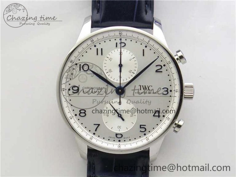 UrbanStyle Portuguese Chrono IW371605 ZF 1:1 Best Edition White Dial on Black Leather Strap A 7101