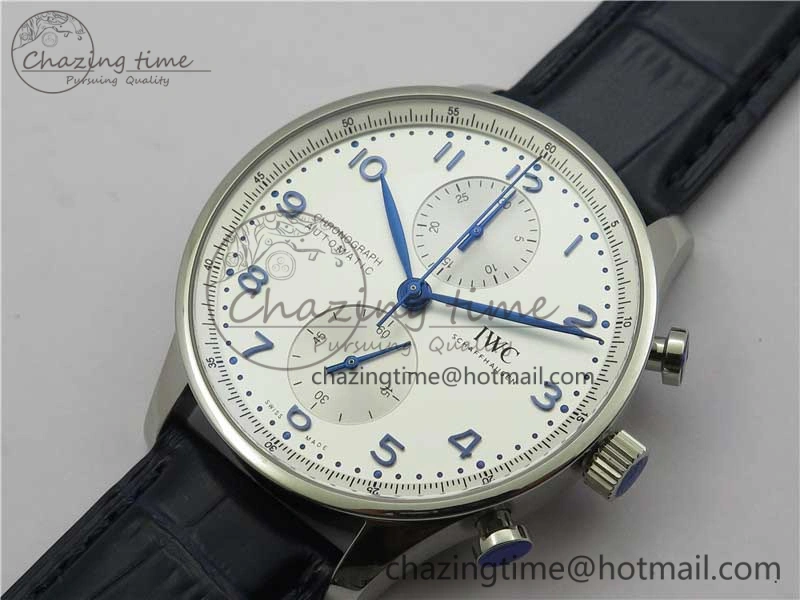 UrbanStyle Portuguese Chrono IW371605 ZF 1:1 Best Edition White Dial on Black Leather Strap A 7101
