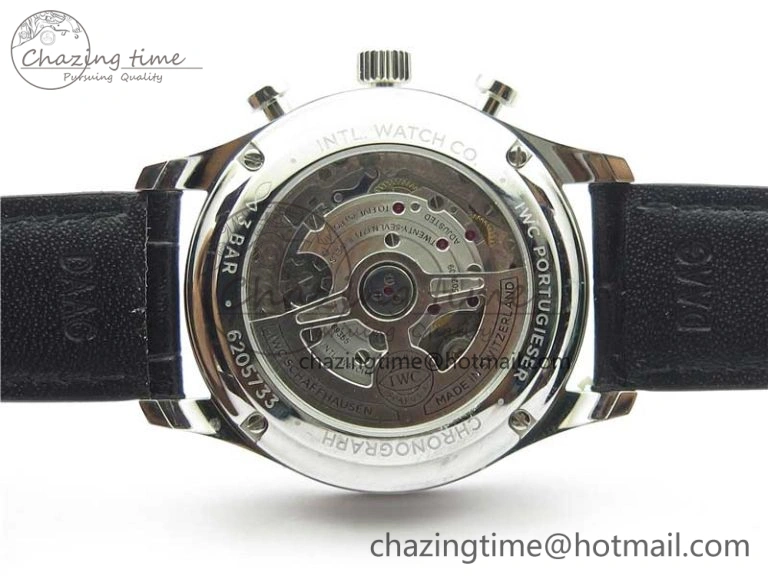 Portuguese Chrono IW371606 ZF 1:1 Best Edition Blue Dial on Black Leather Strap A Snug 7099