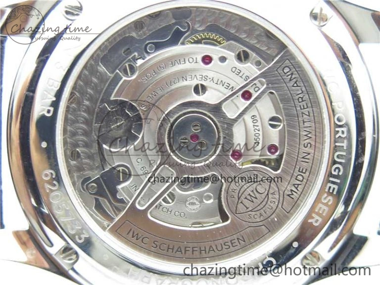 Portuguese Chrono IW371606 ZF 1:1 Best Edition Blue Dial on Black Leather Strap A Snug 7099