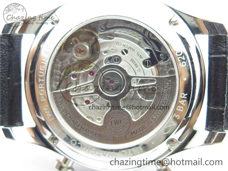 Portuguese Chrono IW371606 ZF 1:1 Best Edition Blue Dial on Black Leather Strap A Snug 7099