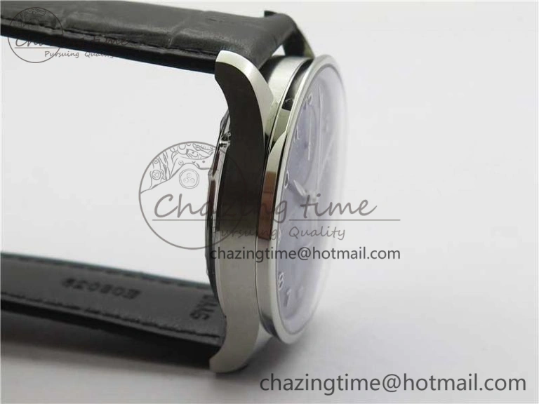 Portuguese Chrono IW371606 ZF 1:1 Best Edition Blue Dial on Black Leather Strap A Snug 7099