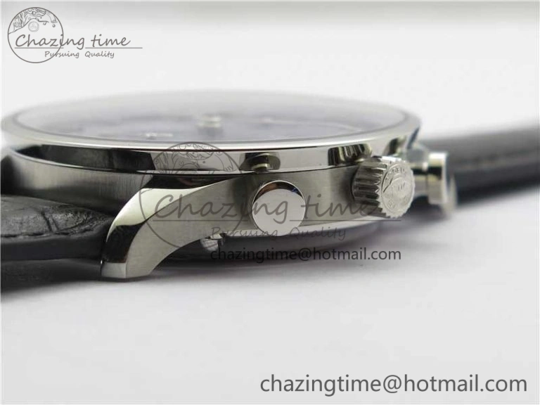 Portuguese Chrono IW371606 ZF 1:1 Best Edition Blue Dial on Black Leather Strap A Snug 7099