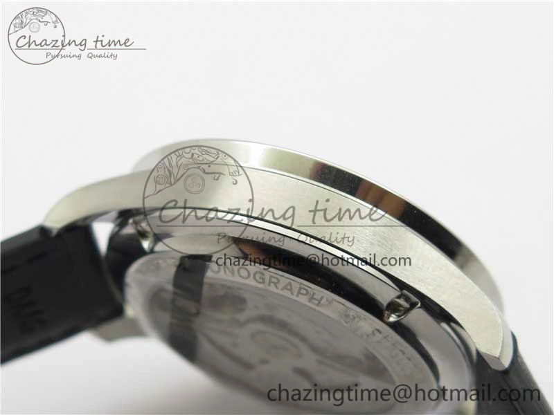 Compact Portuguese Chrono IW371609 ZF 1:1 Best Edition Black Dial on Black Leather Strap A 7100
