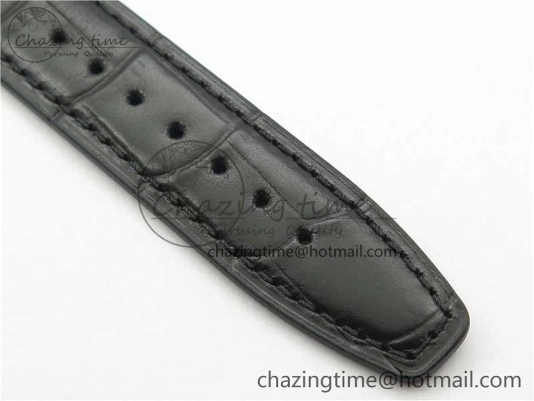 Compact Portuguese Chrono IW371609 ZF 1:1 Best Edition Black Dial on Black Leather Strap A 7100