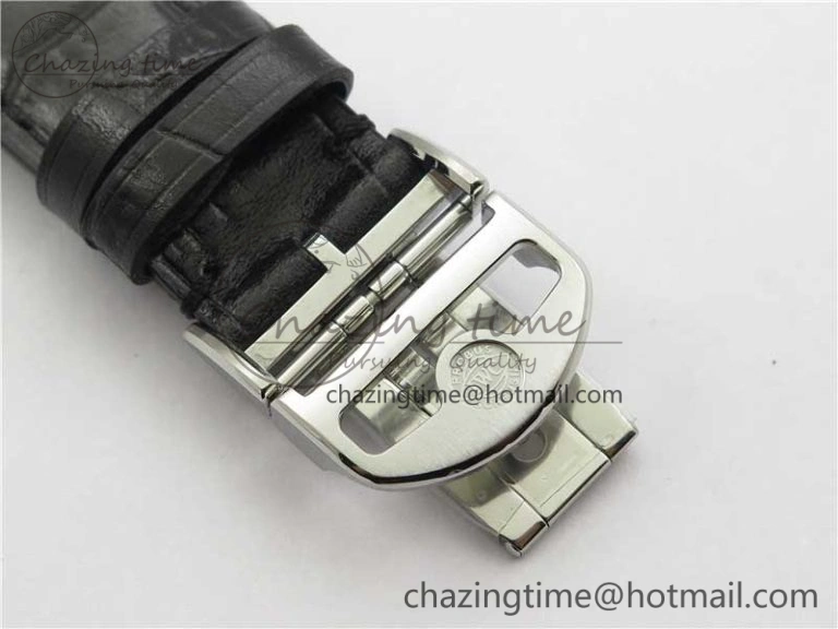 Compact Portuguese Chrono IW371609 ZF 1:1 Best Edition Black Dial on Black Leather Strap A 7100