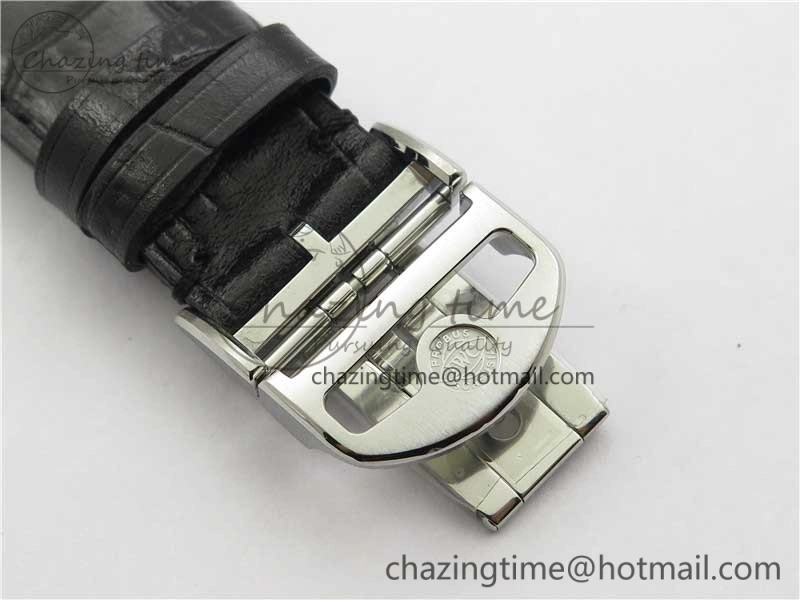Compact Portuguese Chrono IW371609 ZF 1:1 Best Edition Black Dial on Black Leather Strap A 7100
