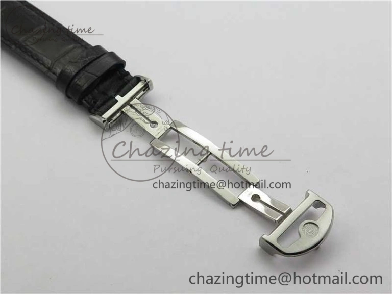 Compact Portuguese Chrono IW371609 ZF 1:1 Best Edition Black Dial on Black Leather Strap A 7100