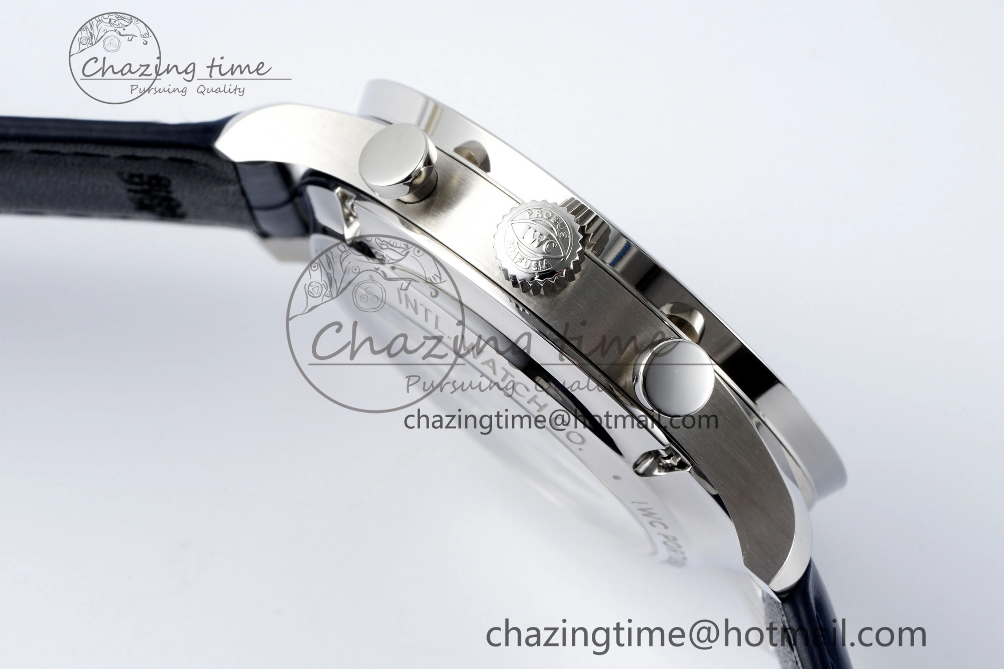Portuguese Chrono IW371620 APSF 1:1 Best Edition White Blue Dial on Blue Leather Strap A ZeroBulk 7039