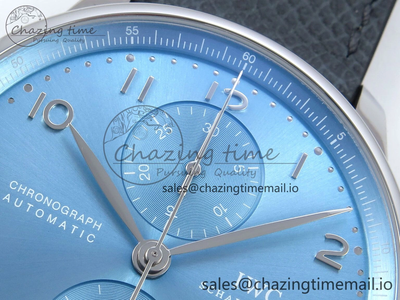 Portuguese Chrono IW371626 ZF 1:1 Best Edition Light Blue Dial on Blue Leather Strap A FashionForward 6998