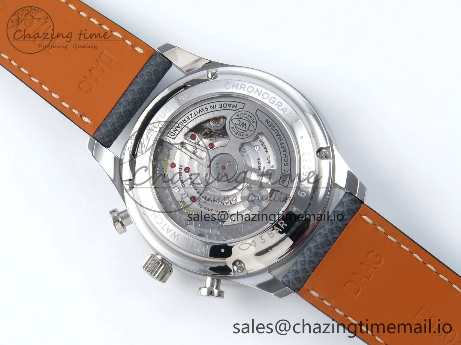 Portuguese Chrono IW371626 ZF 1:1 Best Edition Light Blue Dial on Blue Leather Strap A FashionForward 6998
