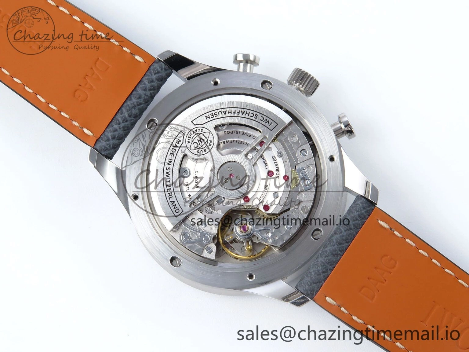 Portuguese Chrono IW371626 ZF 1:1 Best Edition Light Blue Dial on Blue Leather Strap A FashionForward 6998