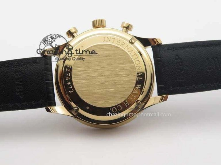 Portuguese Chrono RG IW371415 ZF 1:1 Best Edition Black Dial On Black Leather Strap A79350 (Slim Movement) WaterResistant 7264