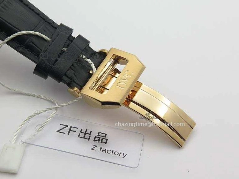 ZipUp Portuguese Chrono RG IW371433 Jackie Chan ZF 1:1 Best Edition Gray Dial On Black Leather Strap A7750 V 7273
