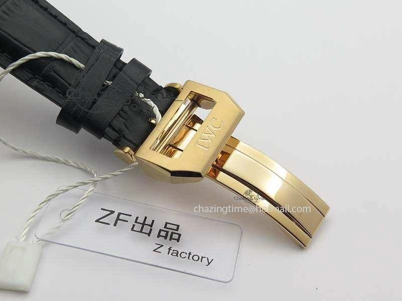 ZipUp Portuguese Chrono RG IW371433 Jackie Chan ZF 1:1 Best Edition Gray Dial On Black Leather Strap A7750 V 7273