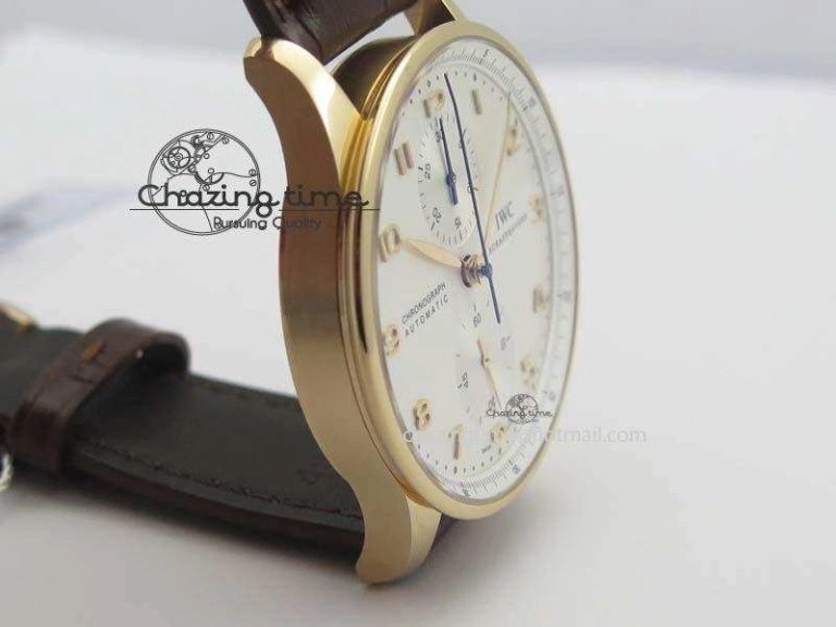 Portuguese Chrono RG IW371480 ZF 1:1 Best Edition White Dial On Brown Leather Strap A7750 V StreetReady 7266