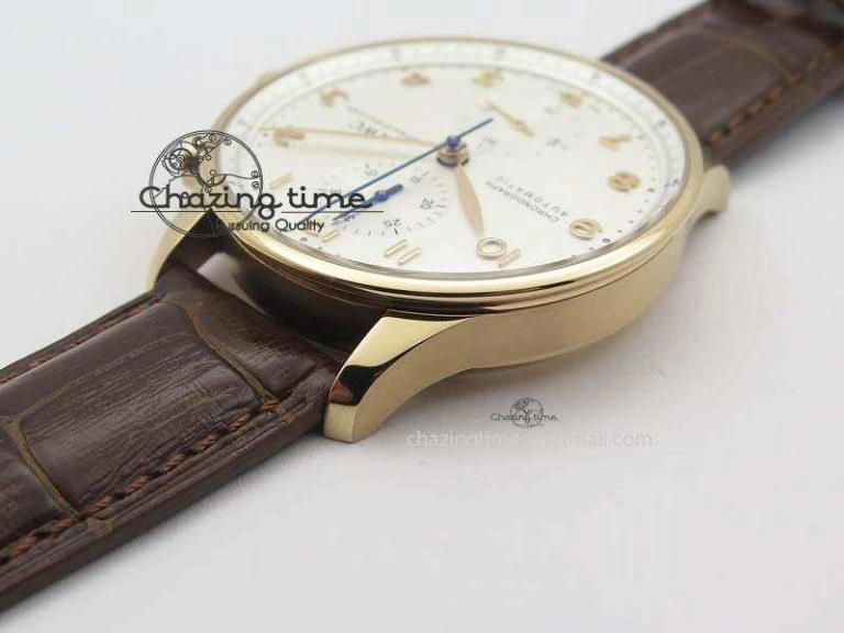 Portuguese Chrono RG IW371480 ZF 1:1 Best Edition White Dial On Brown Leather Strap A7750 V StreetReady 7266
