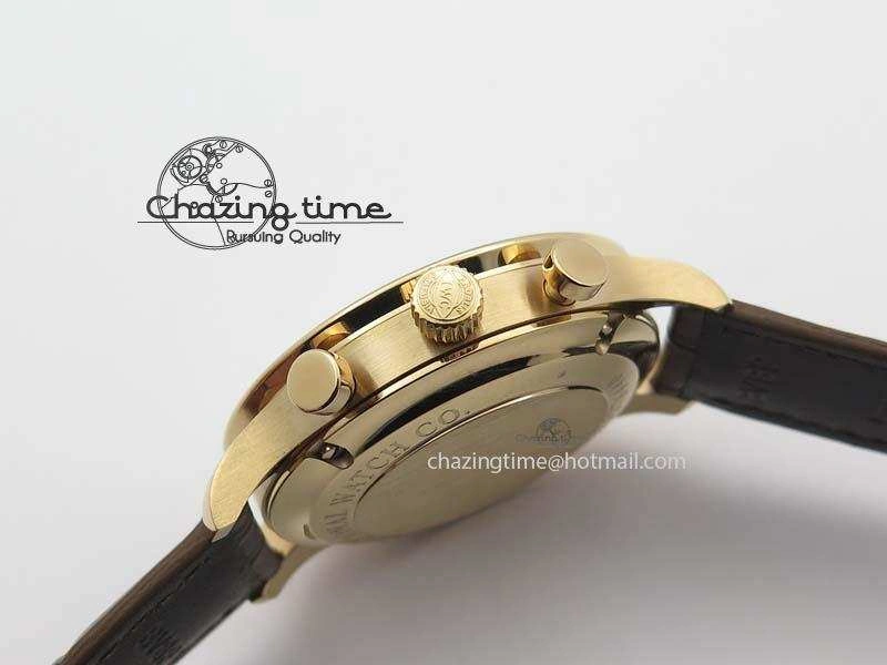 Portuguese Chrono RG IW371480 ZF 1:1 Best Edition White Dial On Brown Leather Strap A7750 V StreetReady 7266