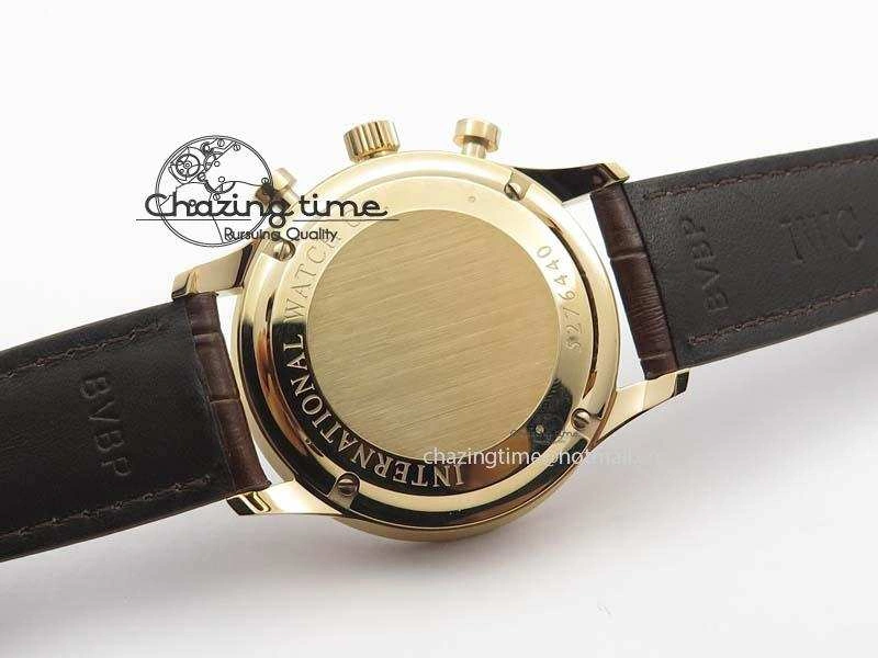 Portuguese Chrono RG IW371480 ZF 1:1 Best Edition White Dial On Brown Leather Strap A7750 V StreetReady 7266