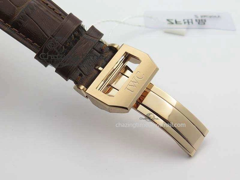Portuguese Chrono RG IW371480 ZF 1:1 Best Edition White Dial On Brown Leather Strap A7750 V StreetReady 7266