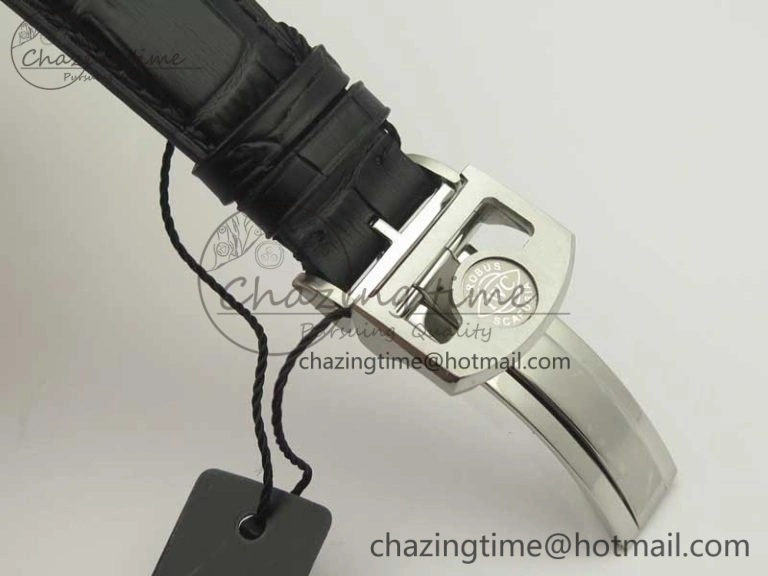 RelaxedFit Portuguese Chrono SS ZF 1:1 Best Edition Gray Dial SS On Black Leather Strap A 7215