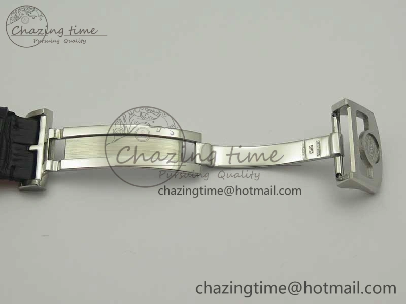 RelaxedFit Portuguese Chrono SS ZF 1:1 Best Edition Gray Dial SS On Black Leather Strap A 7215