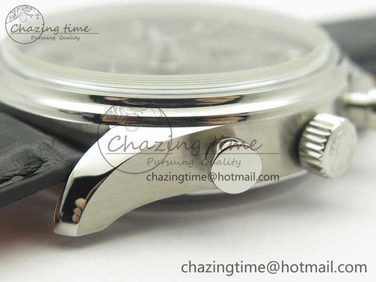 RelaxedFit Portuguese Chrono SS ZF 1:1 Best Edition Gray Dial SS On Black Leather Strap A 7215