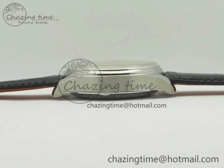 RelaxedFit Portuguese Chrono SS ZF 1:1 Best Edition Gray Dial SS On Black Leather Strap A 7215
