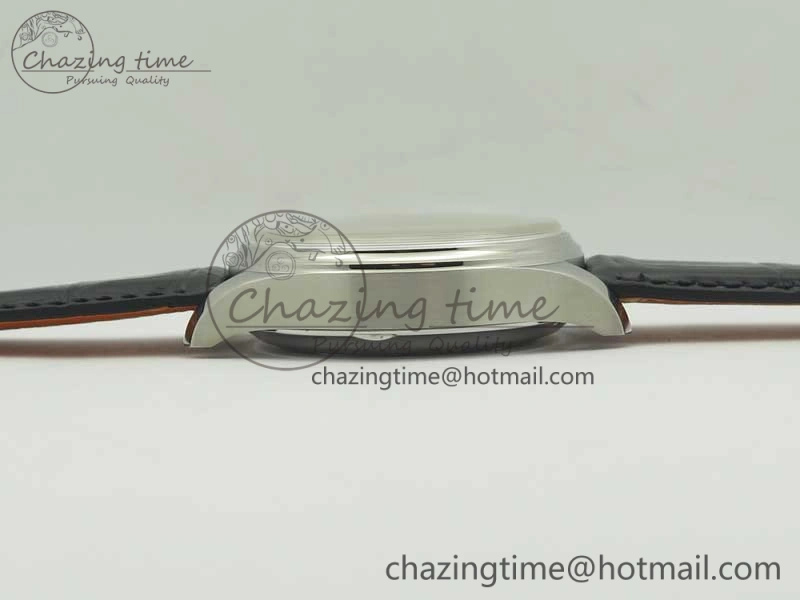 RelaxedFit Portuguese Chrono SS ZF 1:1 Best Edition Gray Dial SS On Black Leather Strap A 7215
