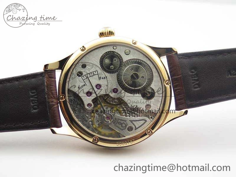Portuguese Fa Jones IW544201 RG GSF 1:1 Best Edition White Dial On Leather Strap HighPerformance 7228