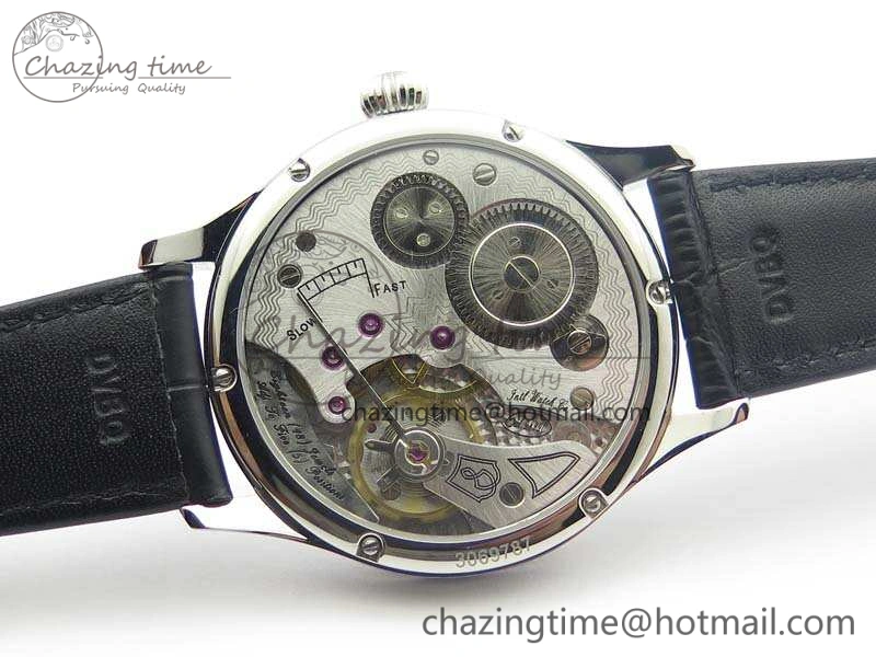 Portuguese Fa Jones IW544202 SS GSF 1:1 Best Edition White Dial On Leather Strap Functional 7229