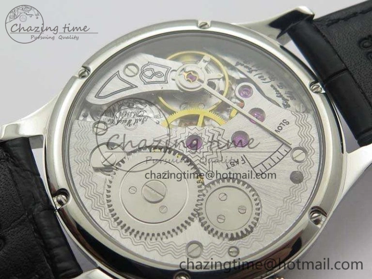 Portuguese Fa Jones IW544202 SS GSF 1:1 Best Edition White Dial On Leather Strap Functional 7229
