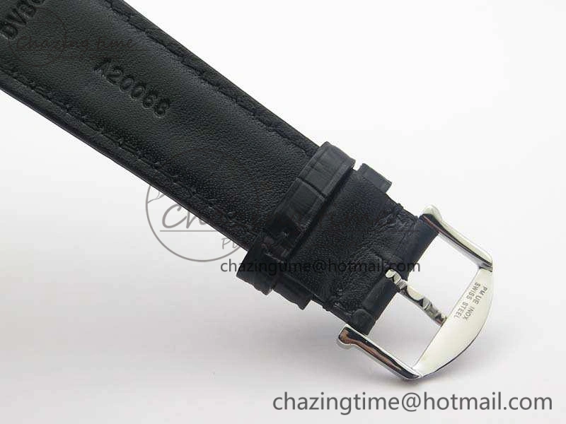 Portuguese Fa Jones IW544202 SS GSF 1:1 Best Edition White Dial On Leather Strap Functional 7229
