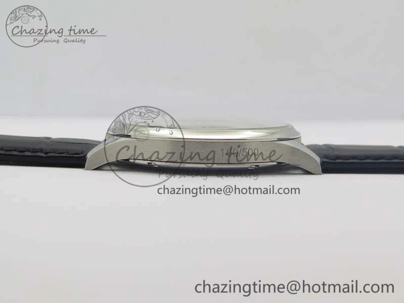 Portuguese Fa Jones IW544202 SS GSF 1:1 Best Edition White Dial On Leather Strap Functional 7229